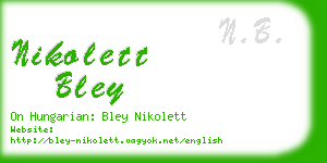 nikolett bley business card